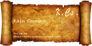 Kain Csongor névjegykártya